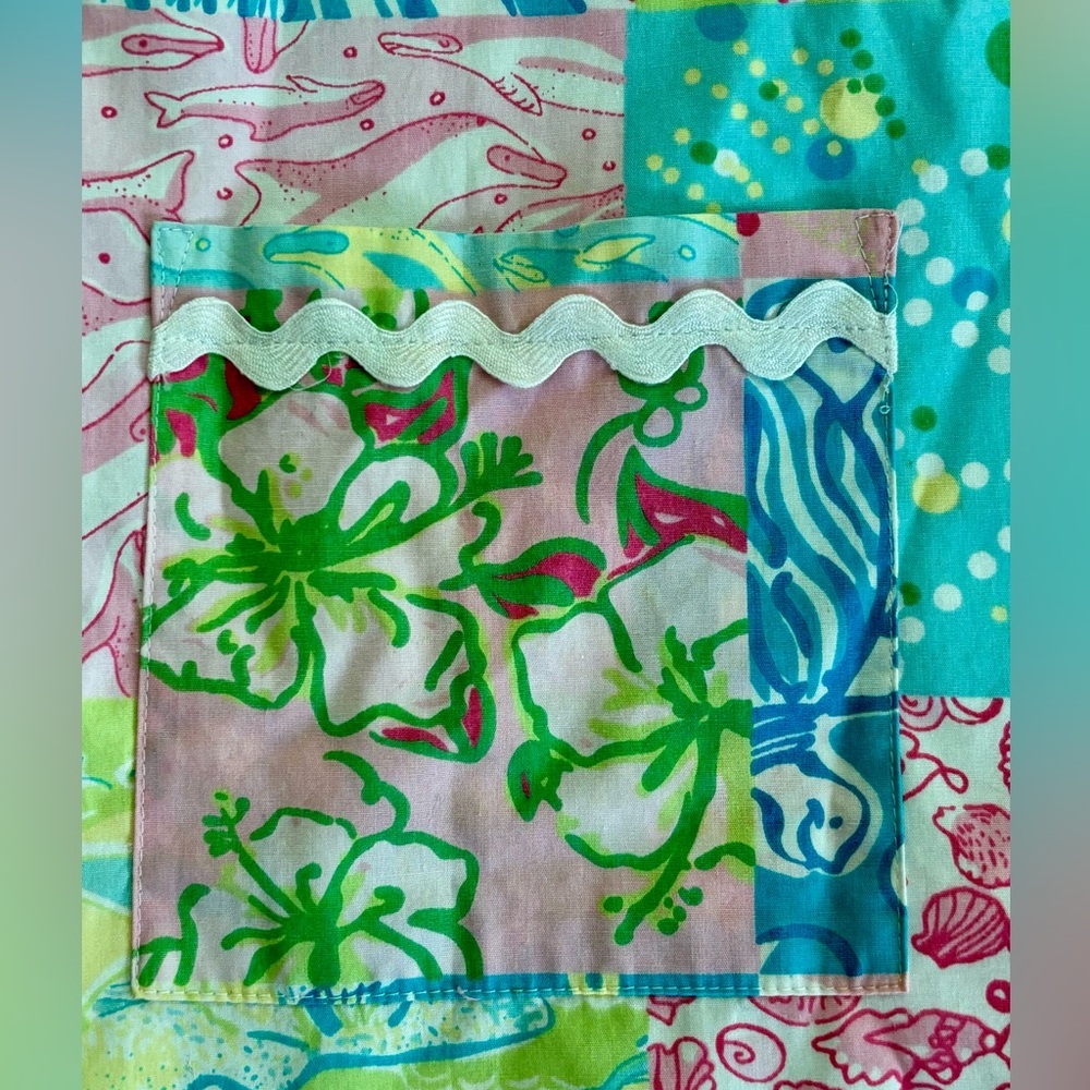 Adorable Lilly Pulitzer Sleeveless Shift Dress Size 6 Y2K Millennium Patch - Picture 5 of 8